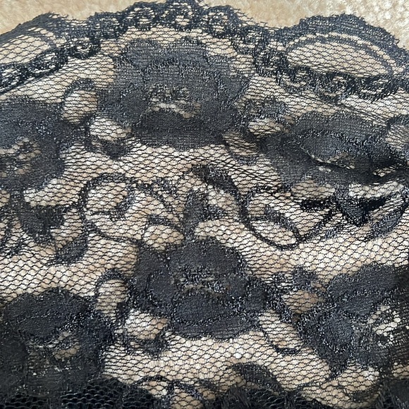 Black Floral Lace Bandeau by Tees by Tina - Picture 7 of 7